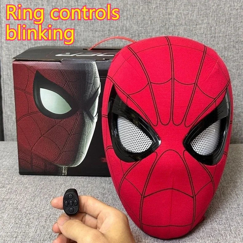Popular Electric Spider Man Headband, Remote Control Flash USB Charging Glowing Mask, Funny and Handsome Gift